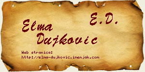 Elma Dujković vizit kartica